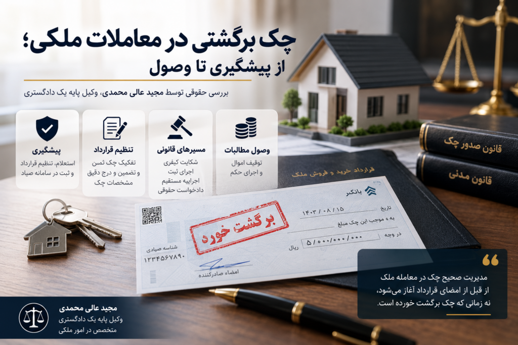 چک برگشتی در معاملات
